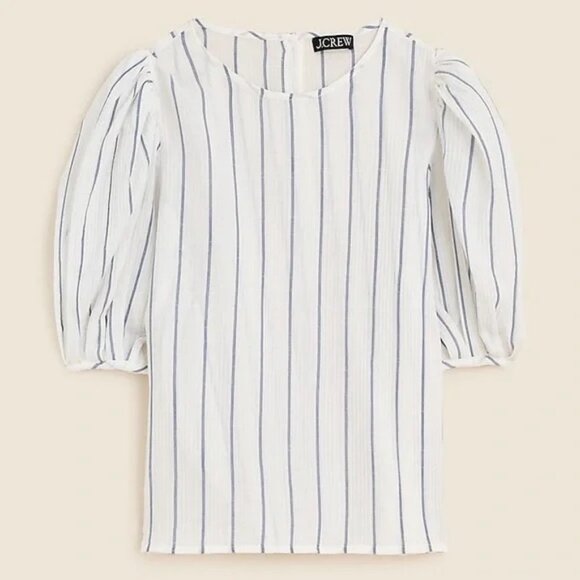 J. Crew Puff-sleeve top in sheer gauze Size XL - Picture 2 of 11